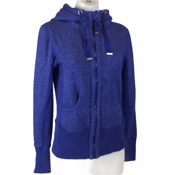 Zella Royal Blue Full Zip Nila Hoodie Pockets - Picture 2 of 8